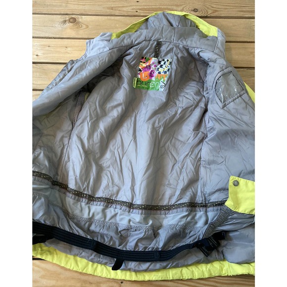 BURTON Yellow Full Zip Hooded Ski Snow Jacket XS - Picture 3 of 11